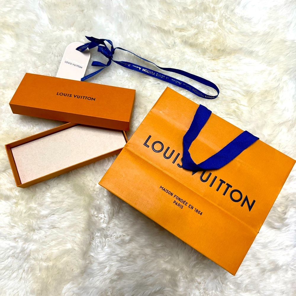 Louis Vuitton Shopping Bag, Gift Box and Ribbon Bundle